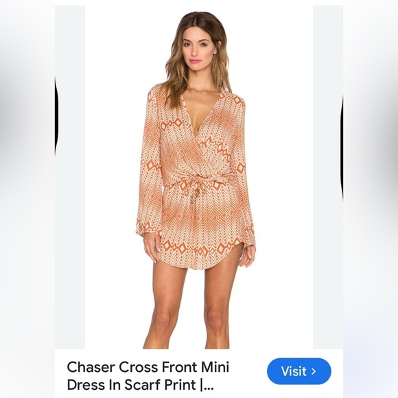 Chaser Dresses & Skirts - Chaser Crossprint Mini dress size medium
